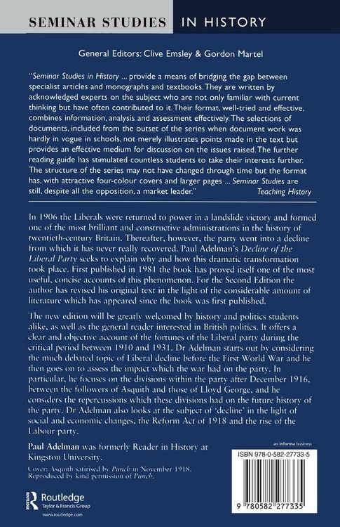 Produktbild: The Decline Of The Liberal Party 1910-1931