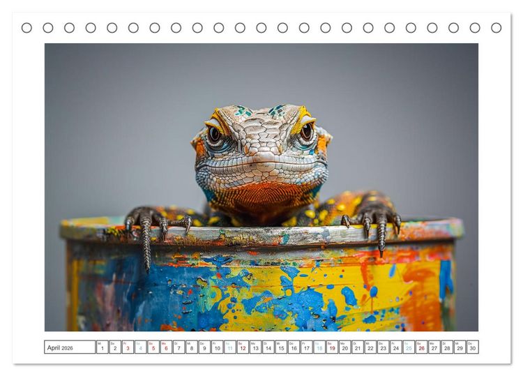 Produktbild: Kleine Echsen haben Spass (Tischkalender 2026 DIN A5 quer), CALVENDO Monatskalender