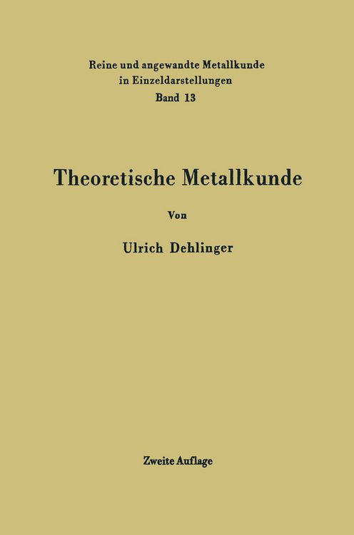 Produktbild: Theoretische Metallkunde