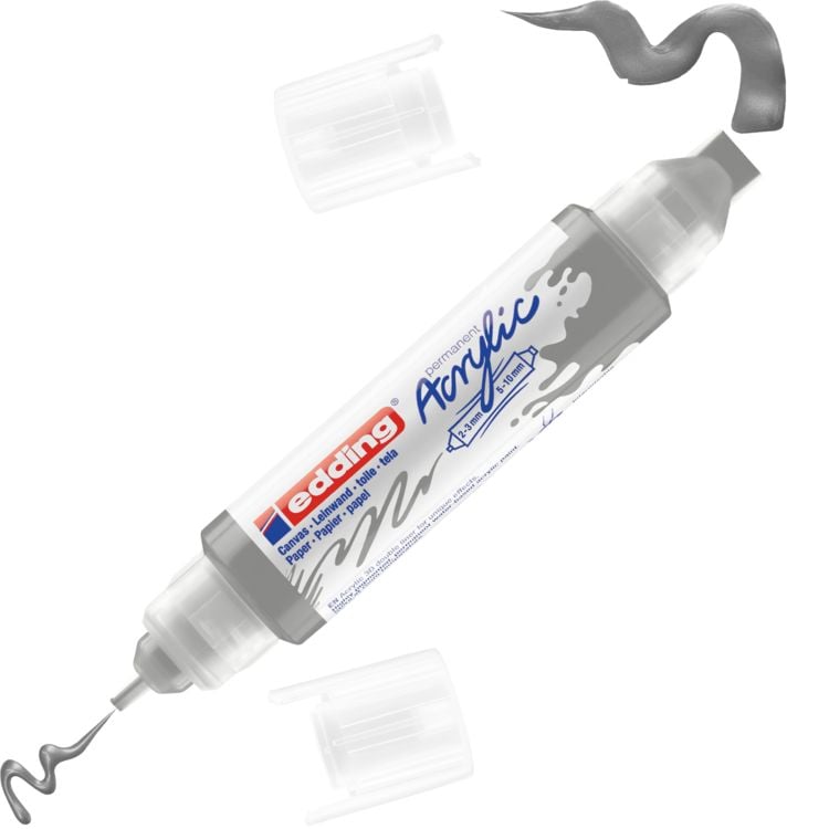 Produktbild: edding Acryl Double Liner 5400 silber 2-3mm/5-10mm