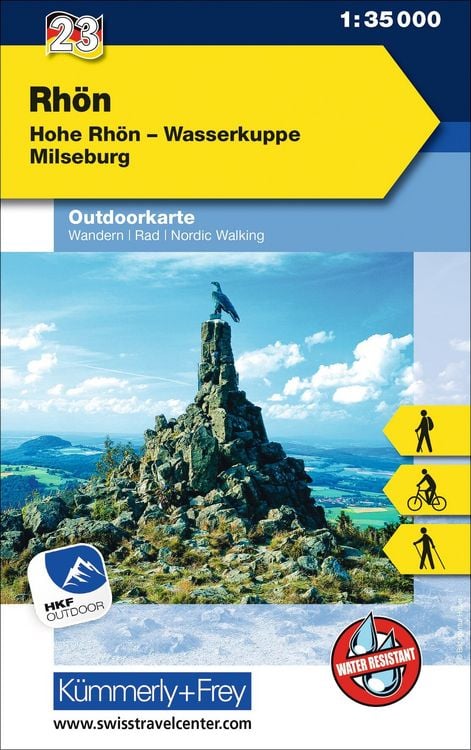 Produktbild: K&uuml;mmerly+Frey Outdoorkarte Deutschland 23 Rh&ouml;n 1:35.000