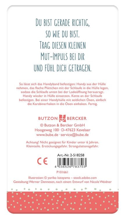 Produktbild: Kurzes Handyband - Du bist wertvoll, so wie du bist