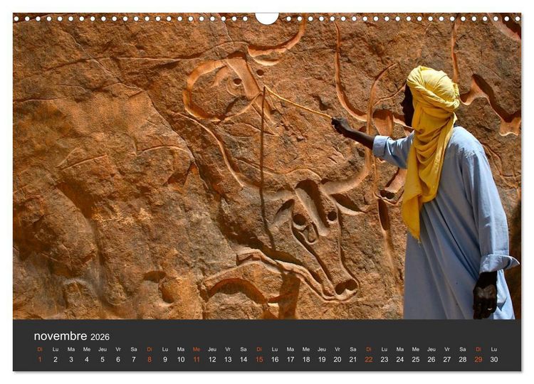 Produktbild: LE SAHARA L'Alg&eacute;rie du Sud (Calendrier mural 2026 DIN A3 vertical), CALVENDO calendrier mensuel