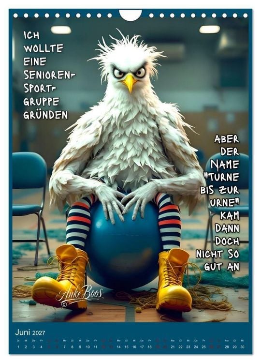 Produktbild: B&ouml;se M&ouml;wen - Jenseits des guten Geschmacks (Wandkalender 2027 DIN A4 hoch), CALVENDO Monatskalender