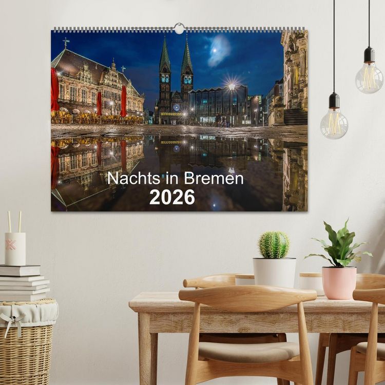 Produktbild: Nachts in Bremen (Wandkalender 2026 DIN A2 quer), CALVENDO Monatskalender