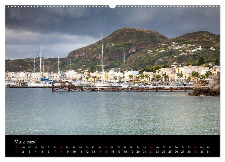 Produktbild: Liparische Inseln (hochwertiger Premium Wandkalender 2026 DIN A2 quer), Kunstdruck in Hochglanz