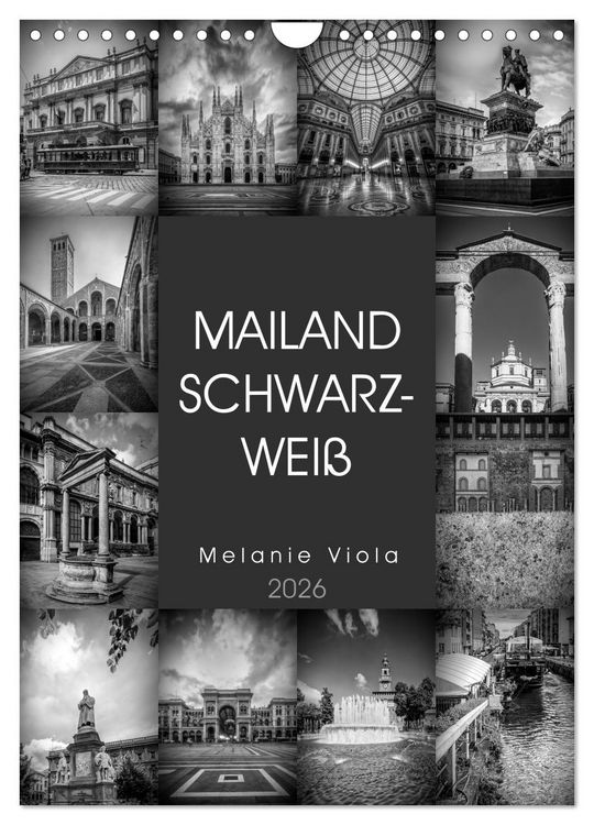 Produktbild: MAILAND SCHWARZWEI&szlig; (Wandkalender 2026 DIN A4 hoch), CALVENDO Monatskalender