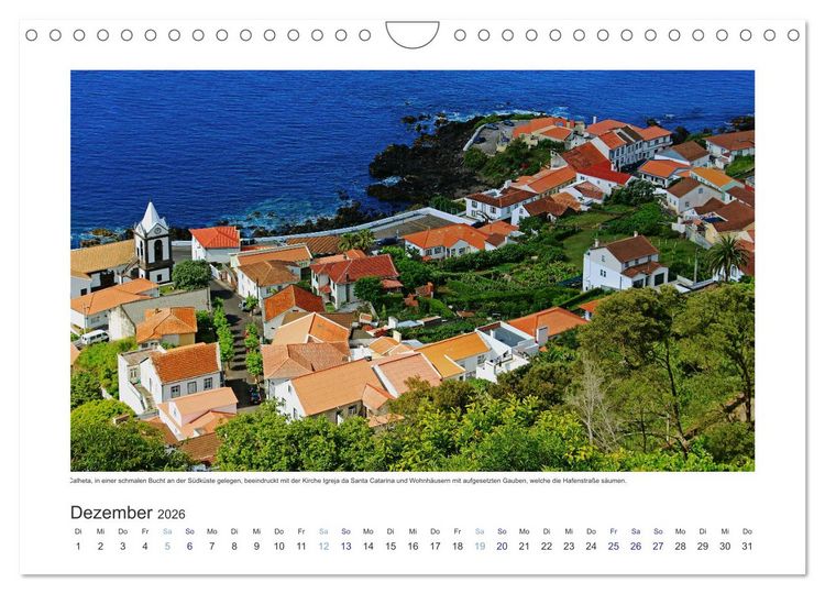 Produktbild: Azoren-Insel Sao Jorge &ndash; traumhafte Fajas auf dem gr&uuml;nsten Eiland Portugals (Wandkalender 2026 DIN A4 quer), CALVENDO Monatskalender