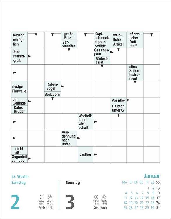 Produktbild: Stefan Heine Kreuzwortr&auml;tsel Tagesabrei&szlig;kalender 2027