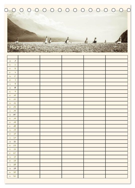 Produktbild: Der Gardasee im Norden - Familienplaner 2026 (Tischkalender 2026 DIN A5 hoch), CALVENDO Monatskalender