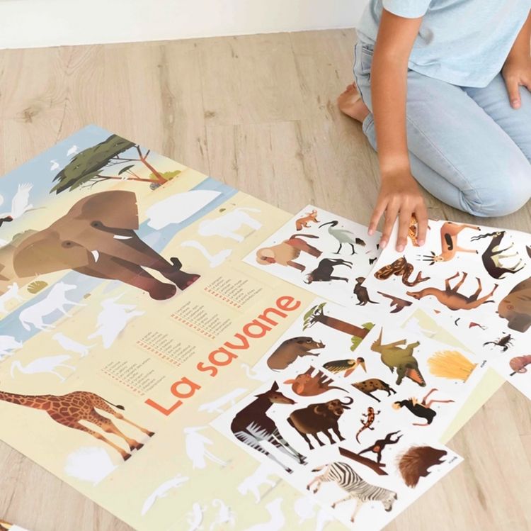 Produktbild: POPPIK - Sticker Lernposter Savanne