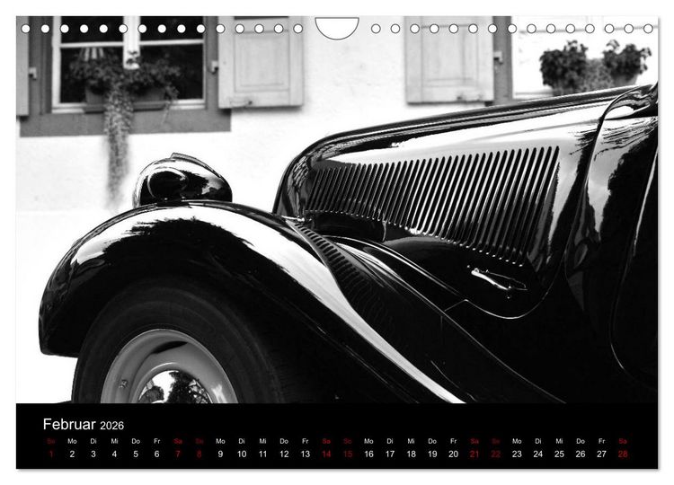 Produktbild: Citro&euml;n 11 CV Traction Avant in schwarzweiss (Wandkalender 2026 DIN A4 quer), CALVENDO Monatskalender