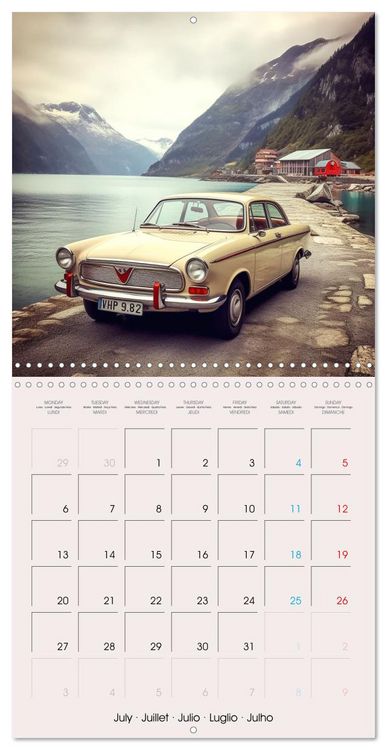 Produktbild: Voitures de course anciennes (Calendrier mural carr&eacute; 2026 30x30 cm) Calendrier double avec une page pour vos prises de notes
