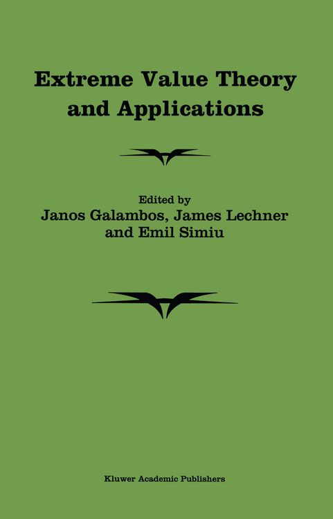 Produktbild: Extreme Value Theory and Applications