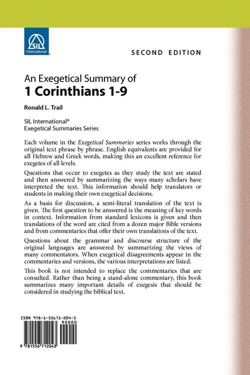 Produktbild: An Exegetical Summary of 1 Corinthians 1-9, 2nd Edition