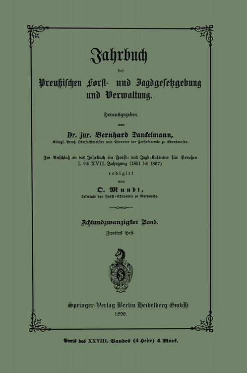 Produktbild: Jahrbuch der Preutzischen Forst- und Jagdgesetzgebung und Verwaltung