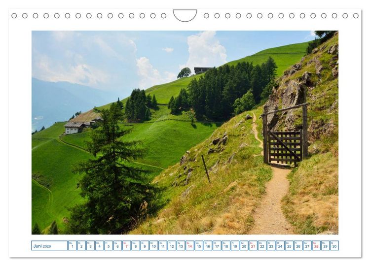 Produktbild: Wandergebiet S&uuml;dtirol (Wandkalender 2026 DIN A4 quer), CALVENDO Monatskalender