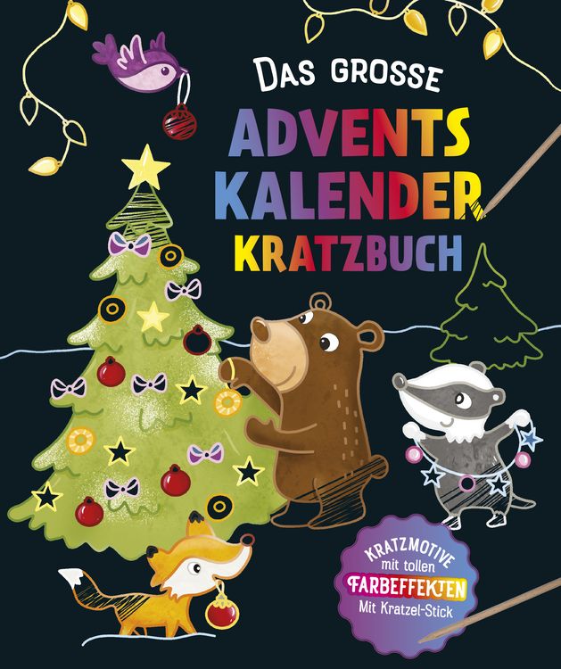 Produktbild: Das gro&szlig;e Adventskalender Kritzel-Kratzel Buch