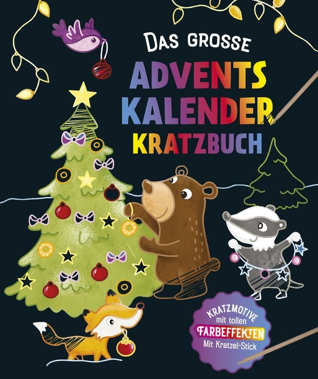 Produktbild: Das gro&szlig;e Adventskalender Kritzel-Kratzel Buch