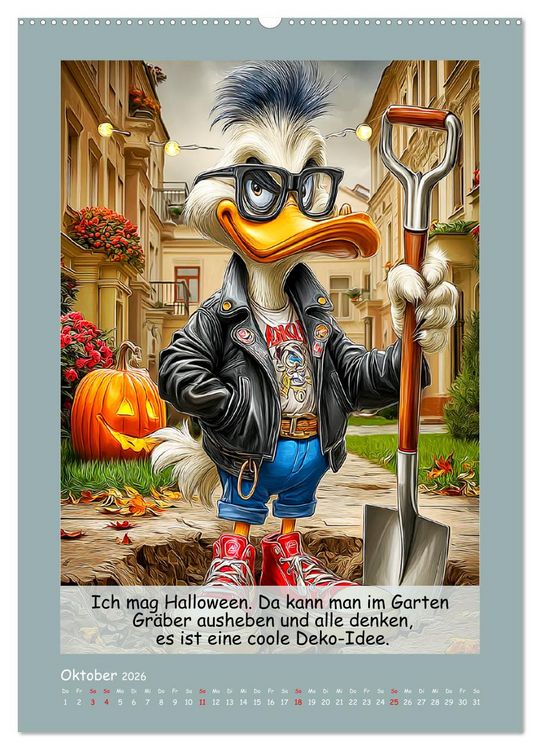 Produktbild: Echte Fieslinge. Gefiederklan im &Uuml;berlebensmodus (hochwertiger Premium Wandkalender 2026 DIN A2 hoch), Kunstdruck in Hochglanz