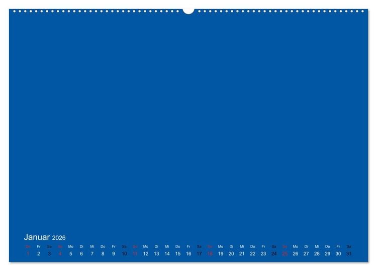 Produktbild: Bastelkalender - Blau (Wandkalender 2026 DIN A2 quer), CALVENDO Monatskalender