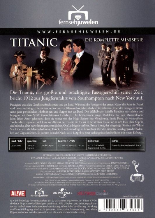 Produktbild: The Titanic - Die komplette Miniserie [2 DVDs]