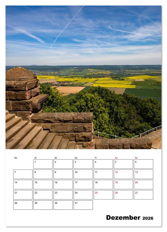 Produktbild: Kyffh&auml;user Denkmal - Terminplaner (hochwertiger Premium Wandkalender 2026 DIN A2 hoch), Kunstdruck in Hochglanz