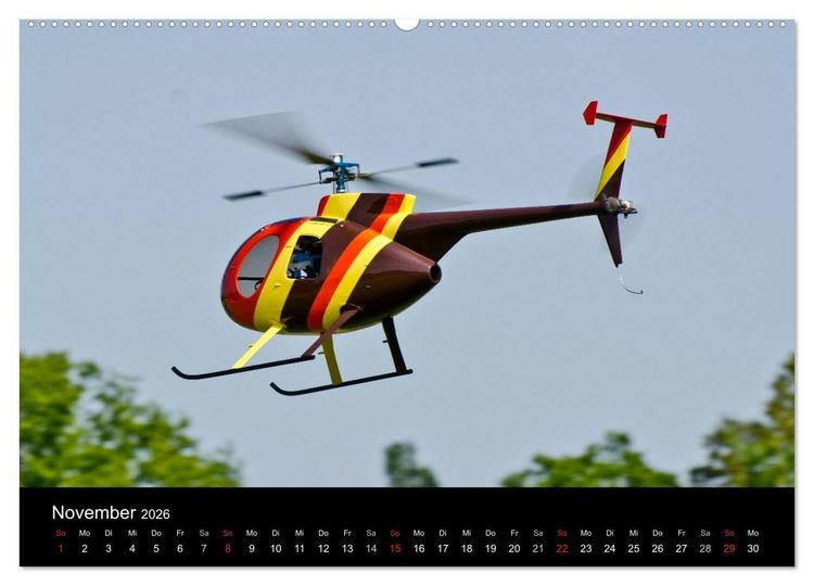 Produktbild: Modellhubschrauber (Wandkalender 2026 DIN A2 quer), CALVENDO Monatskalender