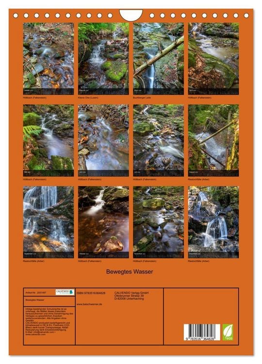 Produktbild: Bewegtes Wasser (Wandkalender 2026 DIN A4 hoch), CALVENDO Monatskalender