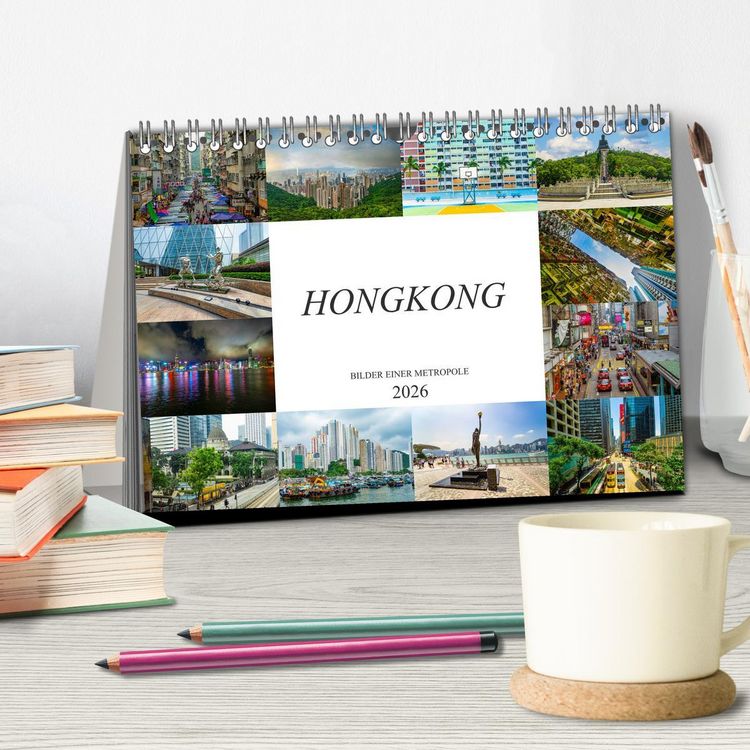 Produktbild: Hongkong Bilder einer Metropole (Tischkalender 2026 DIN A5 quer), CALVENDO Monatskalender