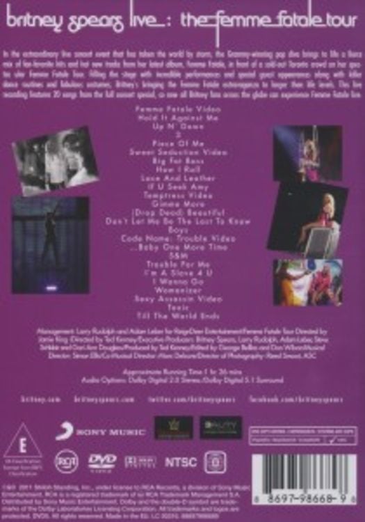 Produktbild: Britney Spears - Live/The Femme Fatale Tour