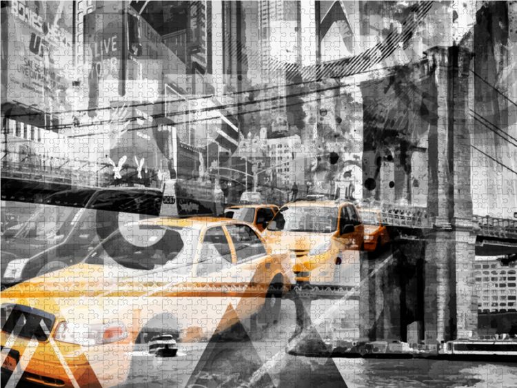 Produktbild: CALVENDO Puzzle Modern Art NYC Collage 1000 Teile Lege-Gr&ouml;&szlig;e 64 x 48 cm Foto-Puzzle Bild von Melanie Viola