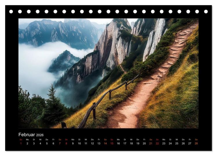 Produktbild: Abenteuerliche Wege (Tischkalender 2026 DIN A5 quer), CALVENDO Monatskalender