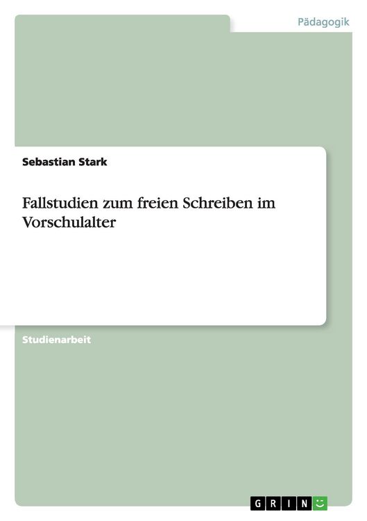 Produktbild: Fallstudien zum freien Schreiben im Vorschulalter