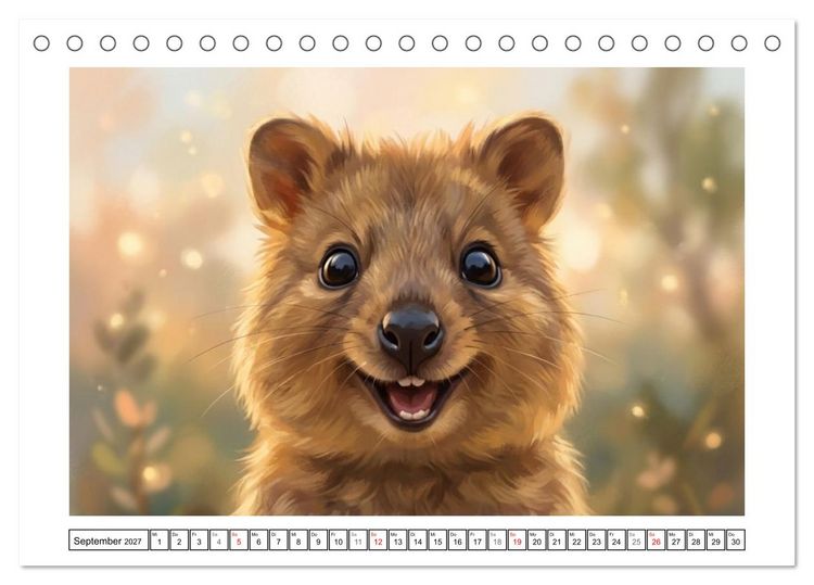 Produktbild: Quokkas - Gl&uuml;ckliche Momente im australischen Busch (Tischkalender 2027 DIN A5 quer), CALVENDO Monatskalender