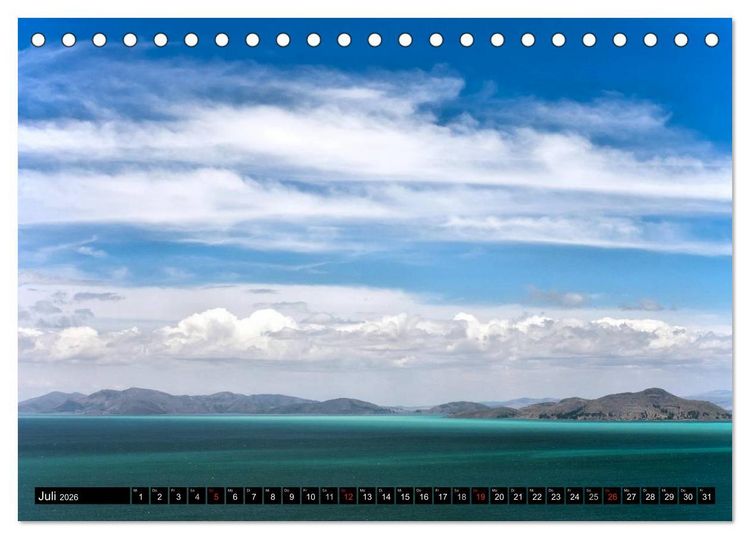 Produktbild: Peru - Bolivien. Eine s&uuml;damerikanische Zwei-L&auml;nder-Reise (Tischkalender 2026 DIN A5 quer), CALVENDO Monatskalender