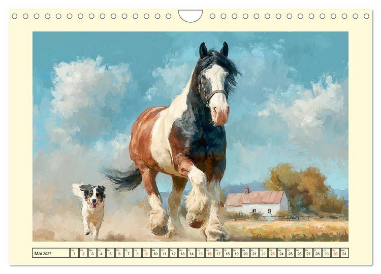 Produktbild: Starke Pferde. Imposante Kaltbl&uuml;ter auf dem Farmland (Wandkalender 2027 DIN A4 quer), CALVENDO Monatskalender