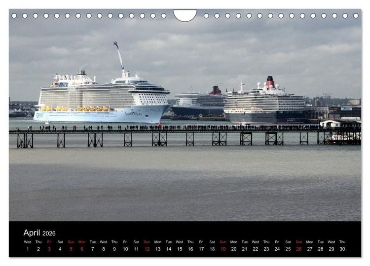 Produktbild: Cruise Southampton (Wall Calendar 2026 DIN A4 landscape), CALVENDO 12 Month Wall Calendar