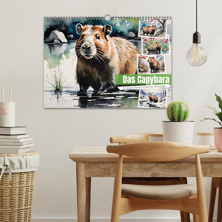 Produktbild: Das Capybara (Wandkalender 2026 DIN A3 quer), CALVENDO Monatskalender