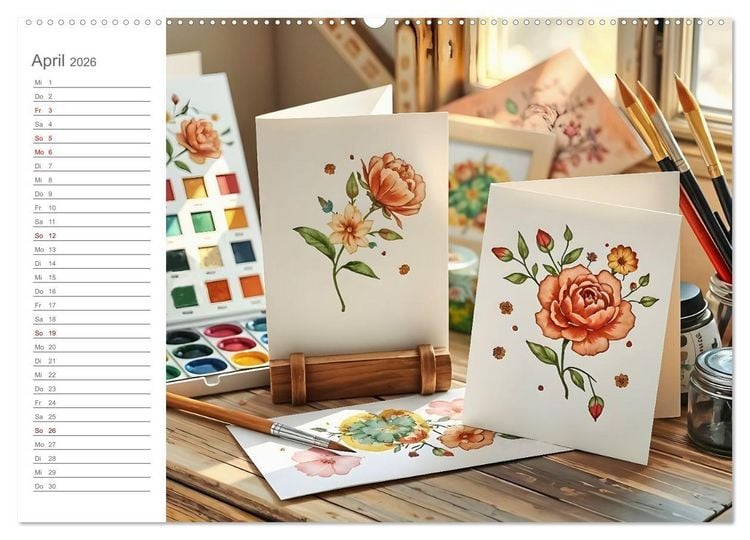 Produktbild: Papiertr&auml;ume - Die kreative Welt der Papierkunst (hochwertiger Premium Wandkalender 2026 DIN A2 quer), Kunstdruck in Hochglanz