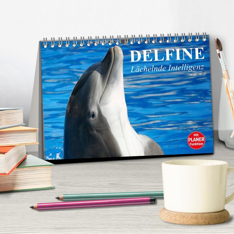 Produktbild: Delfine - L&auml;chelnde Intelligenz (Tischkalender 2026 DIN A5 quer), CALVENDO Monatskalender