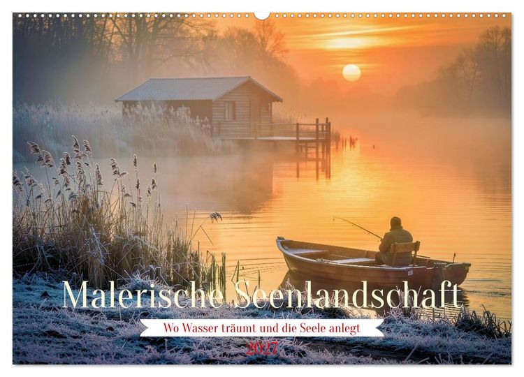 Produktbild: Malerische Seenlandschaft (Wandkalender 2027 DIN A2 quer), CALVENDO Monatskalender