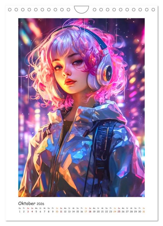 Produktbild: Coole Cyber Girls (Wandkalender 2026 DIN A4 hoch), CALVENDO Monatskalender
