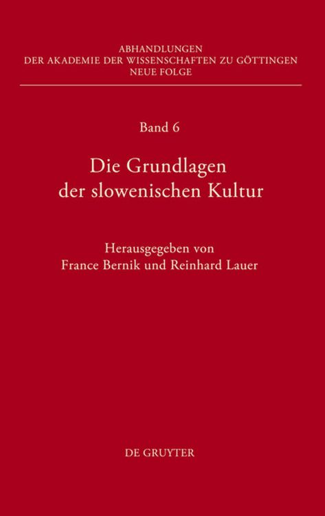 Produktbild: Die Grundlagen der slowenischen Kultur