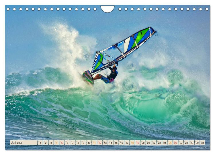 Produktbild: Windsurfing - extrem cool (Wandkalender 2026 DIN A4 quer), CALVENDO Monatskalender