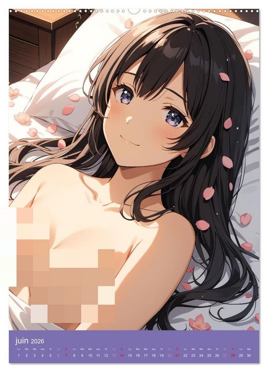 Produktbild: MANGA SENSUEL - Beaut&eacute;s japonaises d&eacute;nud&eacute;es et s&eacute;duisantes (Calendrier mural 2026 DIN A2 horizontal) calendrier de bureau