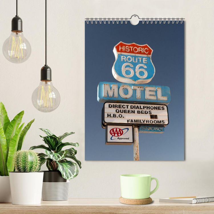 Produktbild: Historic Route 66 Motel (Wall Calendar 2026 DIN A4 portrait), CALVENDO 12 Month Wall Calendar