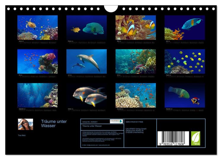 Produktbild: Tr&auml;ume unter Wasser (Wandkalender 2026 DIN A4 quer), CALVENDO Monatskalender