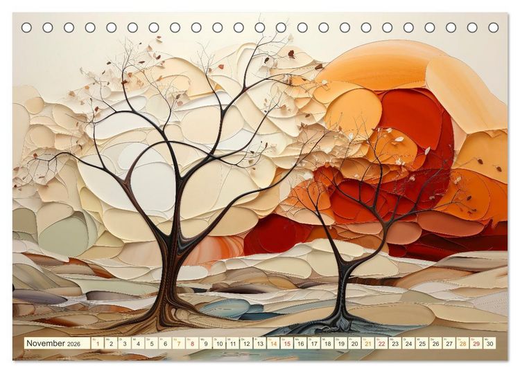 Produktbild: Baum Kunst (Tischkalender 2026 DIN A5 quer), CALVENDO Monatskalender