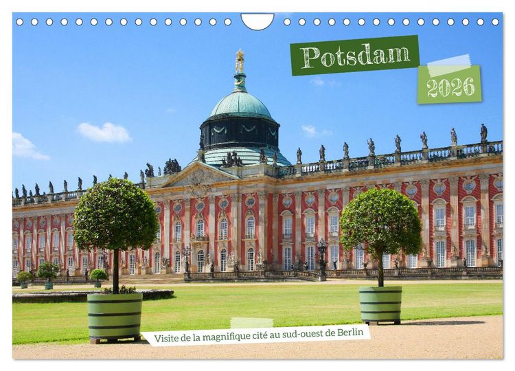 Produktbild: Potsdam - Visite de la magnifique cit&eacute; au sud-ouest de Berlin (Calendrier mural 2026 DIN A4 vertical), CALVENDO calendrier mensuel